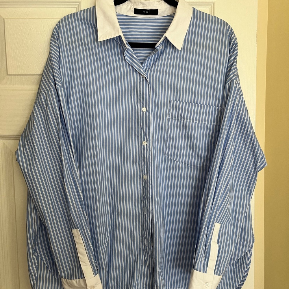 Women’s Blue Striped Shirt